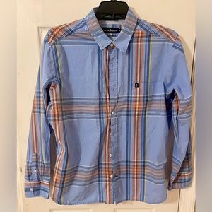 Tackle & Tides Mens Shirt Button Down Blue Checkered Long Sleeve Size XL